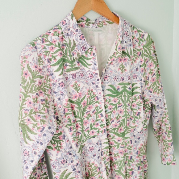 Julia Amory The Shirt Dress Mughal Jardin size Small / S - Picture 7 of 9